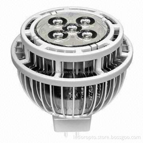 LD 5W MR16 LED Spotlight, Convex with 32 Pieces Aluminum Fins, Bridgelux/Epistar/Epileds Chip
